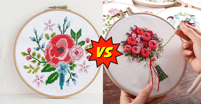 Cross Stitching vs Embroidery